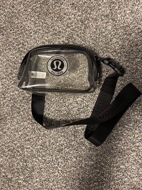 lululemon athletica Transparent Belt Bag with Black Trim and Strap